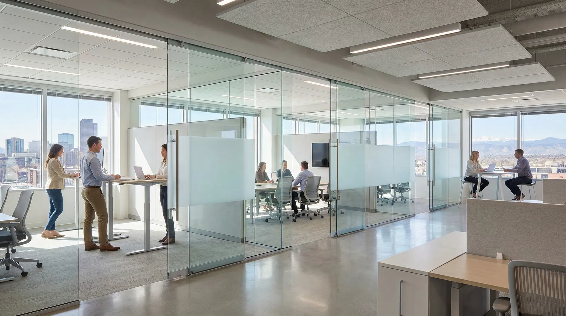 Glass Office Partitions — Commercial